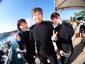 沖縄家族旅行でダイビング