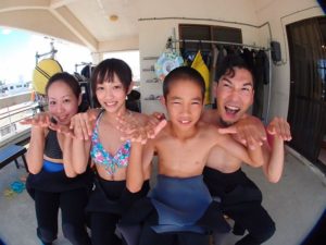8月13日岡田様ご家族ダイビングで初めての青の洞窟