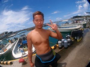 8月14日クニさんの男一人旅で初体験ダイビング