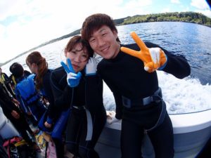 8月24日ケンちゃんとアヤちゃんの記念日に初めての青の洞窟ダイビング