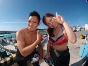 9月5日いっぺいくんとみさちゃんの沖縄クマノミ体験ダイビング