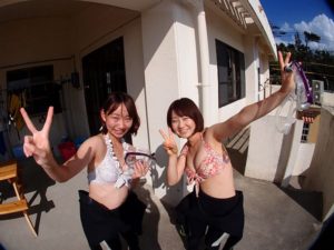 9月24日ツキホさんとマユコさんのクマノミ体験ダイビング