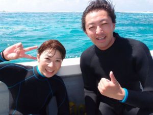 9月26日イシダ様ご夫婦の久しぶりのダイビングでクマノミ体験ダイビング