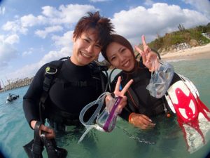10月16日せいちゃんといくちゃんの沖縄クマノミ体験ダイビング