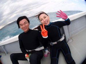 11月18日田村様ご夫婦のメインイベントで体験ダイビング！