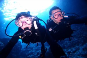 3月23日ゲッセンさん、ヨハンさんの青の洞窟体験ダイビング