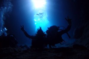 ４月２日アヤちゃんとショウちゃんの青の洞窟体験ダイビング