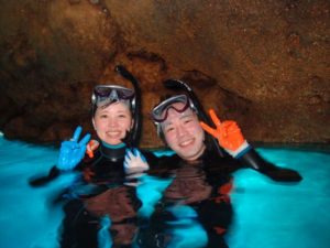青の洞窟シュノーケル　青の洞窟体験ダイビング　2014年7月4日のお客様