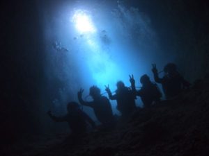 沖縄　青の洞窟体験ダイビング　2014年7月12日のお客様