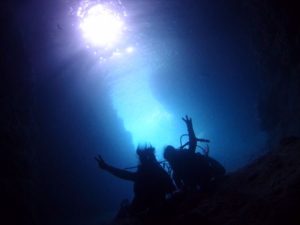 青の洞窟体験ダイビング　青の洞窟シュノーケル　クマノミ体験ダイビング　2014年7月21日のお客様