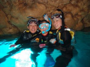 青の洞窟体験ダイビング　青の洞窟シュノーケル　2014年8月29日のお客様