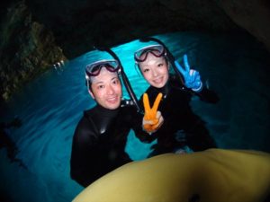 青の洞窟体験ダイビング　青の洞窟シュノーケル　2014年9月12日のお客様