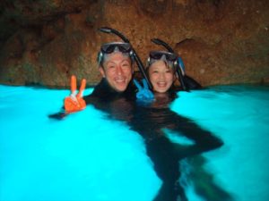 青の洞窟体験ダイビング　青の洞窟シュノーケル　2014年9月17日のお客様