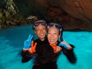 青の洞窟シュノーケル　青の洞窟体験ダイビング　2014年9月22日のお客様