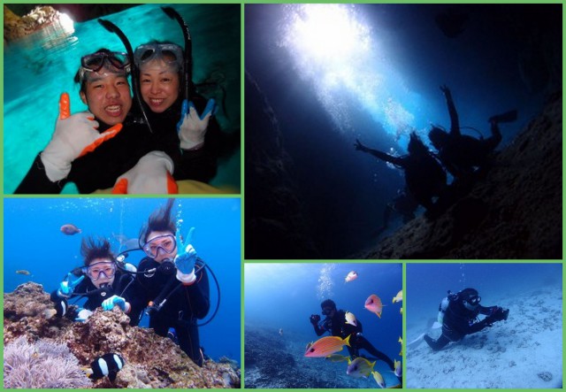 2015年1月26日のお客様　青の洞窟シュノーケル　青の洞窟体験ダイビング　ファンダイビング