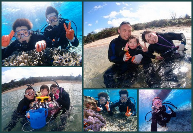 2015年2月10日のお客様　クマノミ体験ダイビング　珊瑚礁シュノーケル