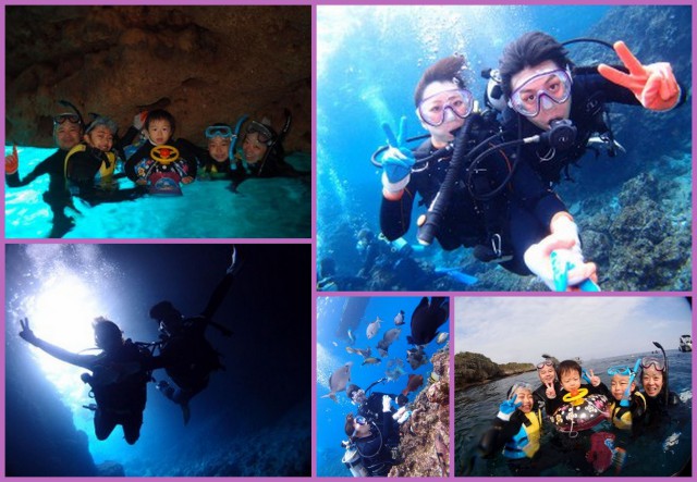 2015年2月2日のお客様　青の洞窟シュノーケル　青の洞窟体験ダイビング