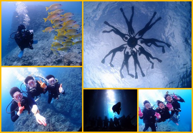 2015年2月25日のお客様　青の洞窟体験ダイビング　青の洞窟シュノーケル　ファンダイビング