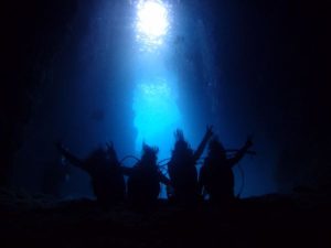 2015年2月16日のお客様　青の洞窟体験ダイビング