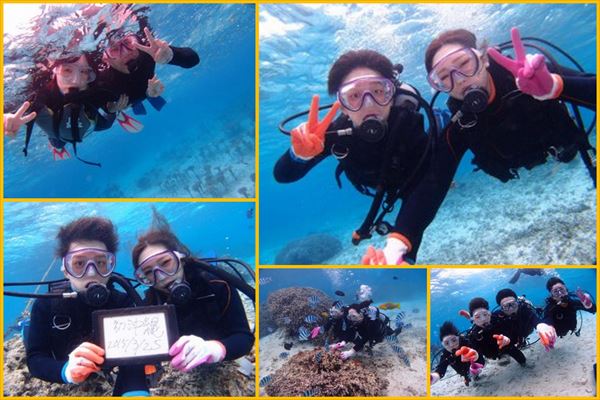 2015年3月25日のお客様　クマノミ体験ダイビング　珊瑚礁シュノーケル