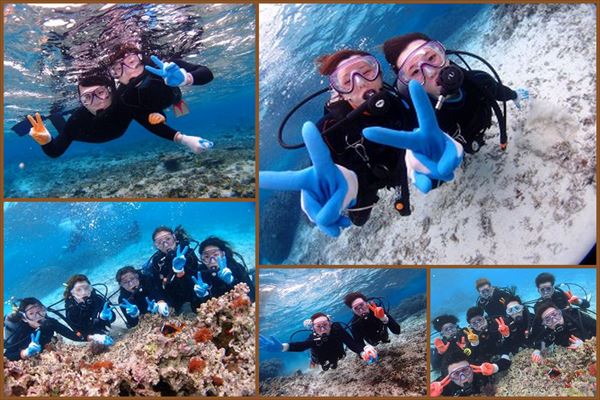 2015年3月5日のお客様　クマノミ体験ダイビング　珊瑚礁シュノーケル