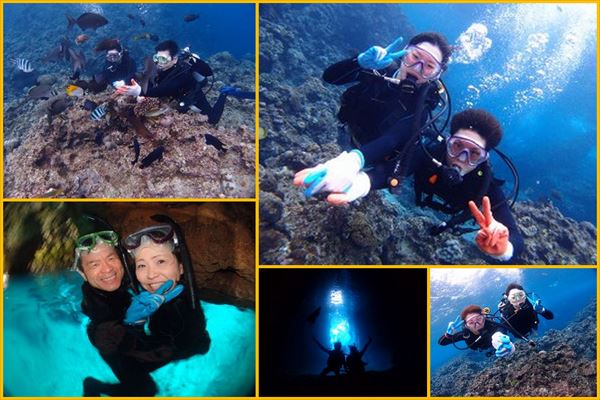 2015年3月7日のお客様　青の洞窟体験ダイビング　青の洞窟シュノーケル