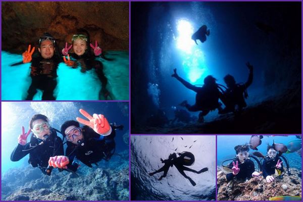 2015年4月12日のお客様　沖縄青の洞窟シュノーケル　沖縄青の洞窟ダイビング