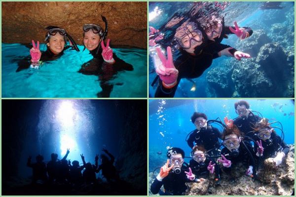 2015年4月17日のお客様　沖縄　青の洞窟ダイビング　青の洞窟シュノーケル