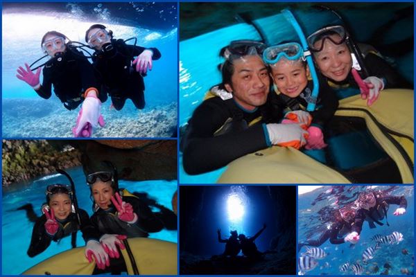 2015年4月23日のお客様　青の洞窟体験ダイビング　青の洞窟シュノーケル