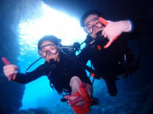 2015年4月10日のお客様　沖縄　青の洞窟体験ダイビング