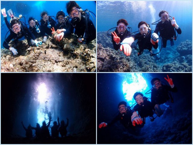 2015年5月16日のお客様　青の洞窟体験ダイビング　青の洞窟シュノーケル　ライセンス講習