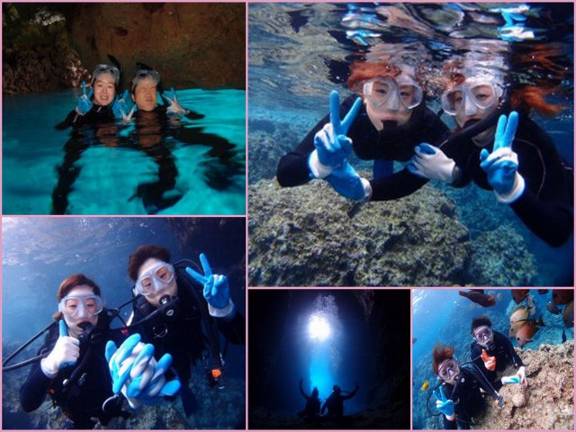 2015年5月20日のお客様　青の洞窟体験ダイビング　青の洞窟シュノーケル