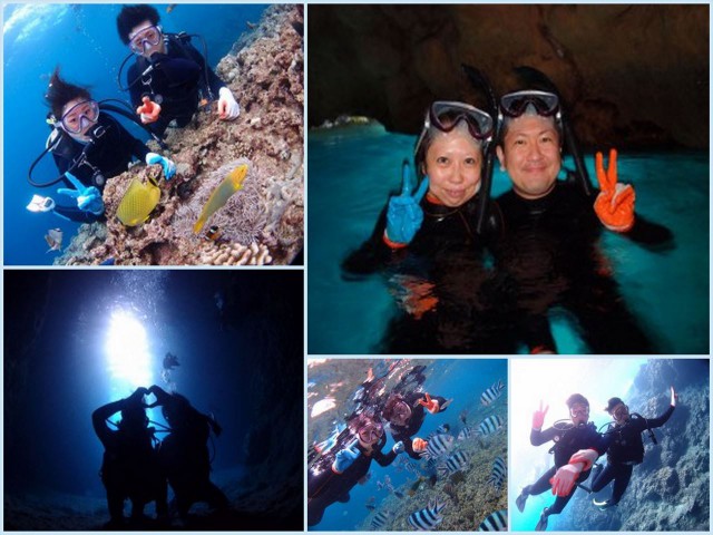 2015年5月22日のお客様　沖縄青の洞窟シュノーケル　青の洞窟体験ダイビング