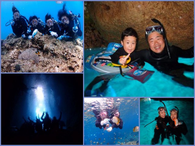 2015年5月9日のお客様　青の洞窟体験ダイビング　青の洞窟シュノーケル